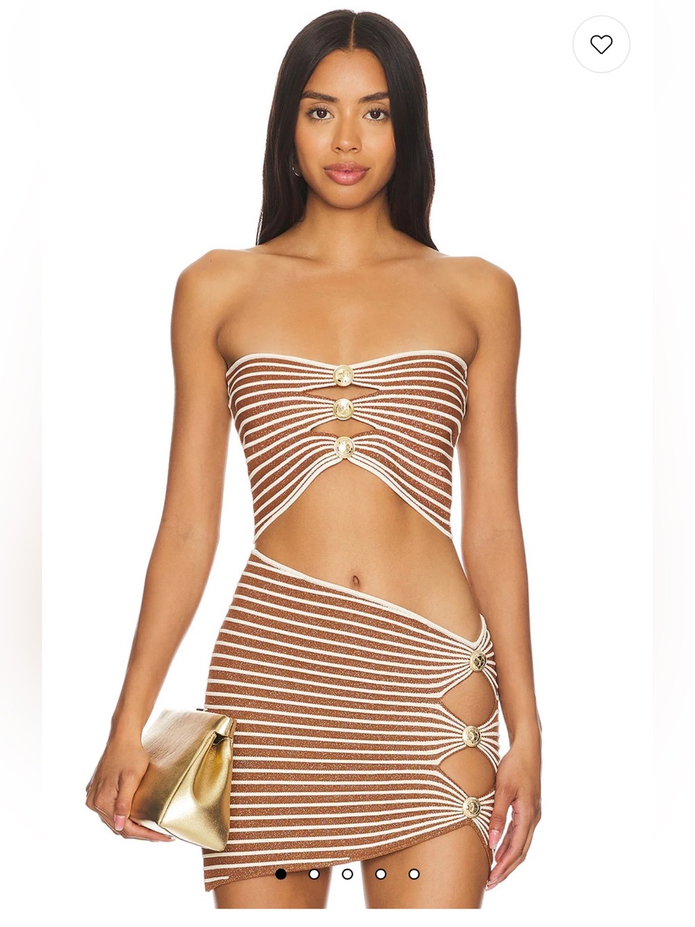 Adelie set in Metallic Caramel both size sm